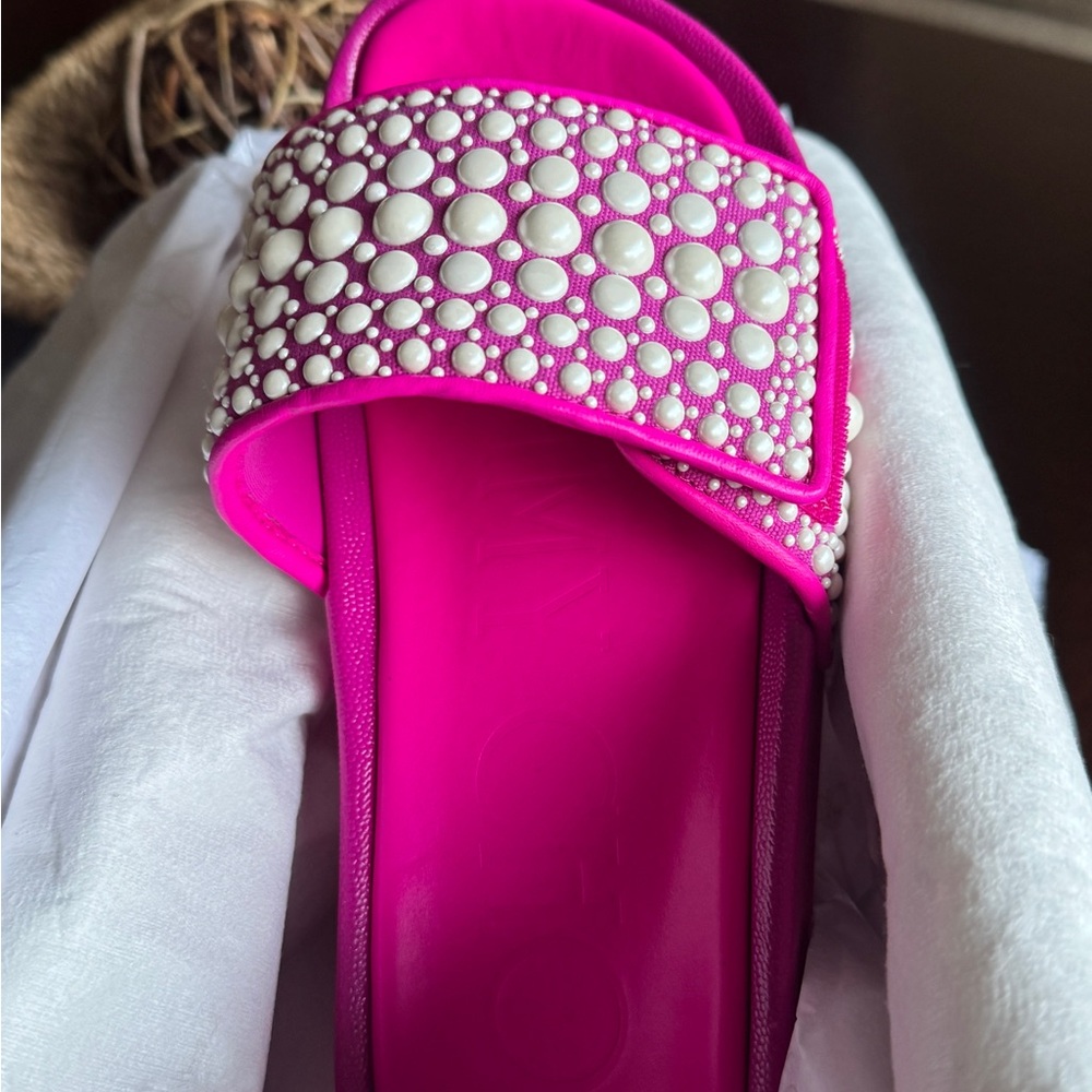Jimmy Choo Fitz Fuchsia with Pearls NWT size 39 New never worn - Picture 3 of 9